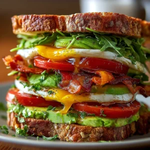 Sourdough Avocado BLT Stack