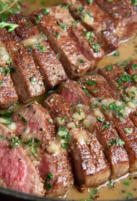 Succulent New York Strip Steaks Horseradish White Wine