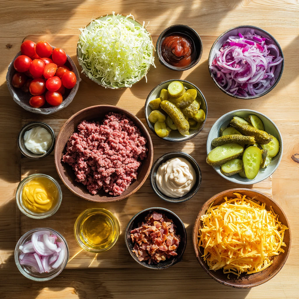 Smash Burger Bowl Low Carb Recipe