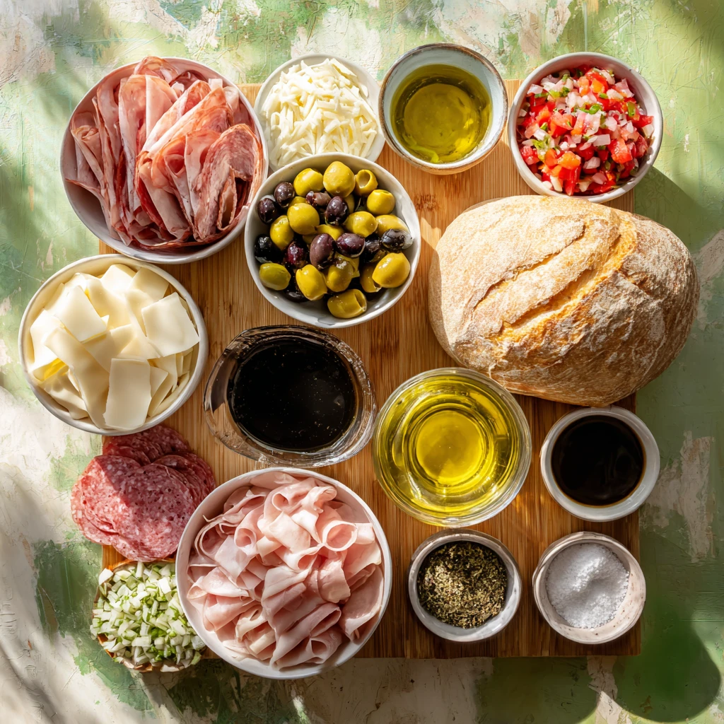 Ultimate Mardi Gras Muffuletta Stacked Layers Flavor Olive