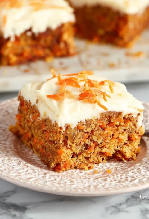Cottage Cheese Carrot Cake Bars