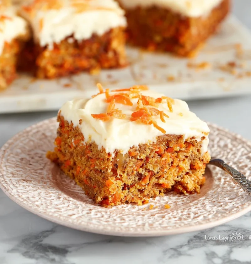 Cottage Cheese Carrot Cake Bars
