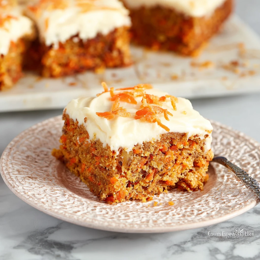 Cottage Cheese Carrot Cake Bars