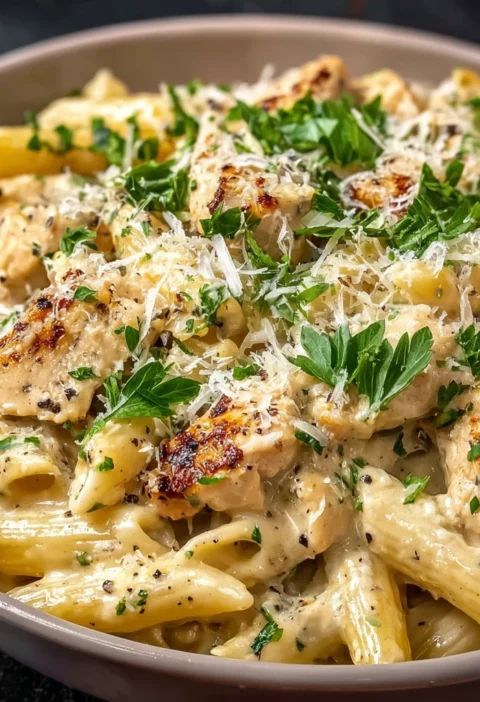 Creamy Garlic Chicken Pasta