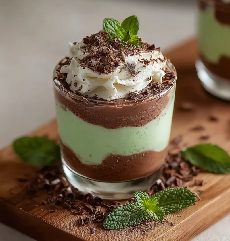 Make Healthy Shamrock Shake Pudding Cups