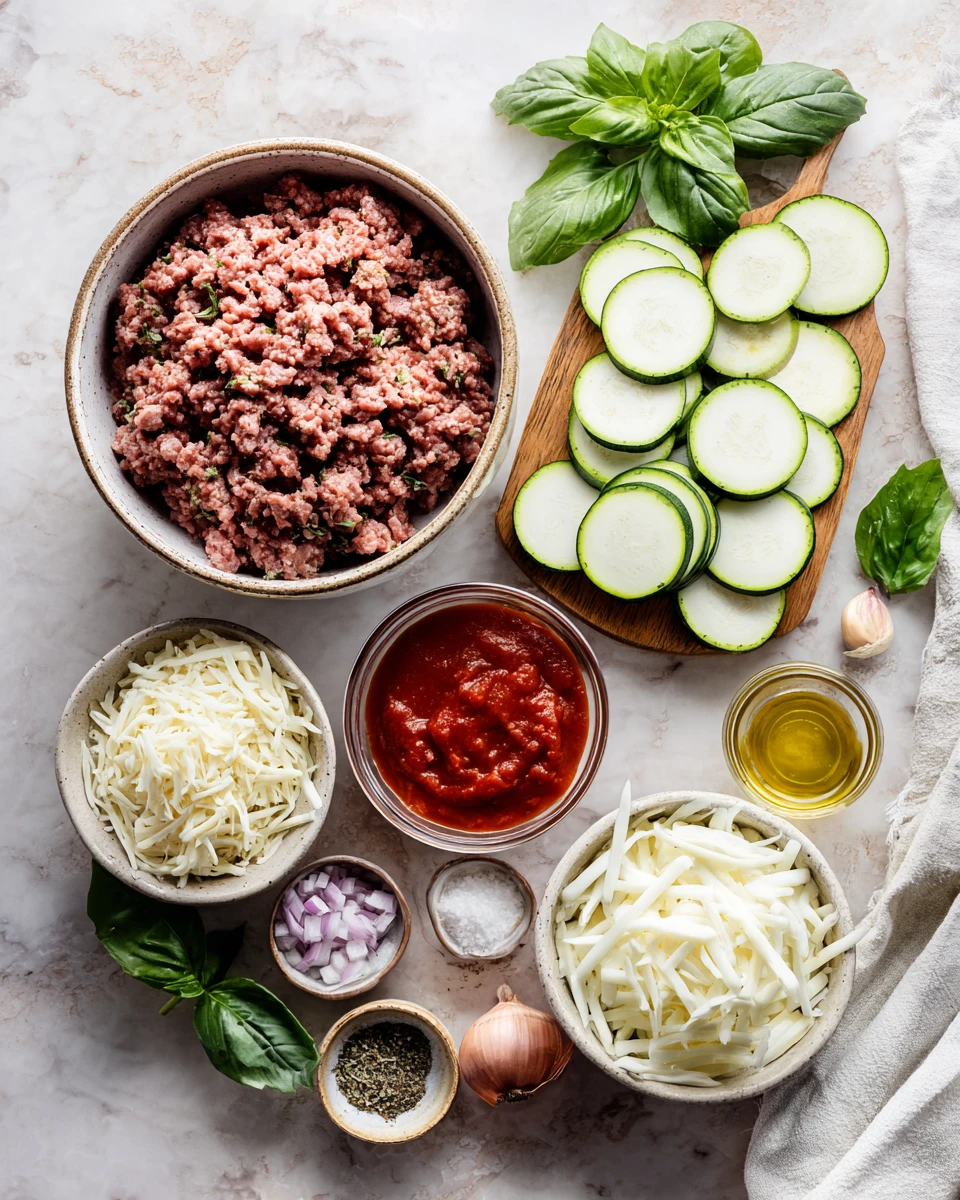 Lowcarb Ground Beef Zucchini Bake Recipe