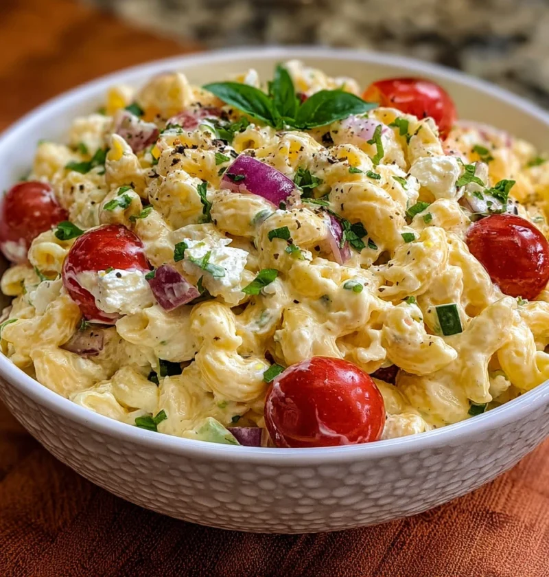 Mediterranean Cottage Cheese Pasta Salad