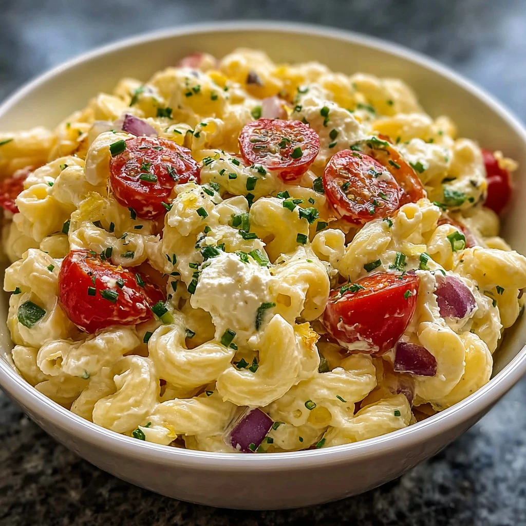 Mediterranean Cottage Cheese Pasta Salad