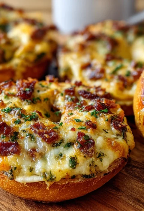 Quiche Stuffed Bagels 4serving Breakfast Busy Mornings