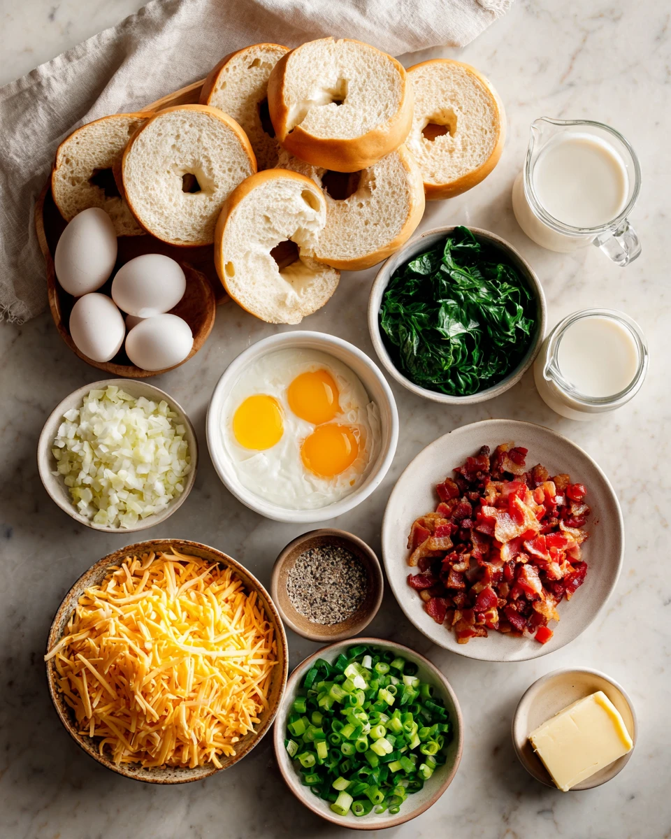 Quiche Stuffed Bagels 4serving Breakfast Busy Mornings