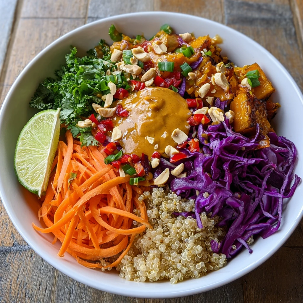 Thai Peanut Sweet Potato Buddha Bowl Healthy Lunch