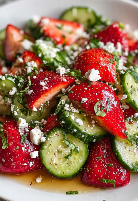 Cucumber Strawberry Salad