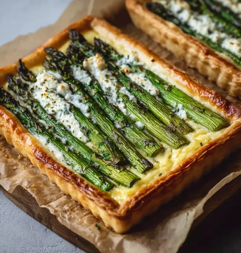 Asparagus Goat Cheese Tart Recipe Image