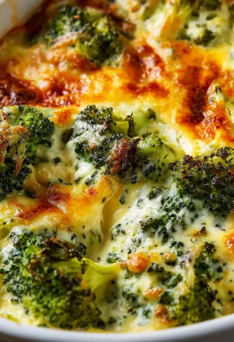 Creamy Spinach Broccoli Cheese Casserole Recipe Image