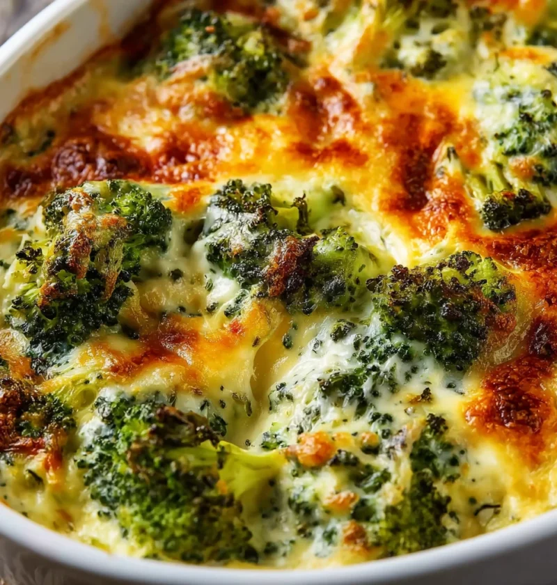 Creamy Spinach Broccoli Cheese Casserole Recipe Image