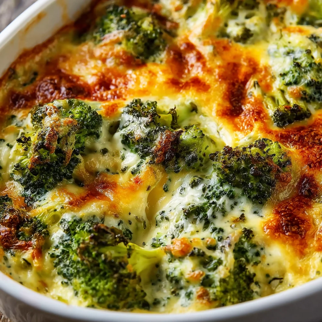 Creamy Spinach Broccoli Cheese Casserole
