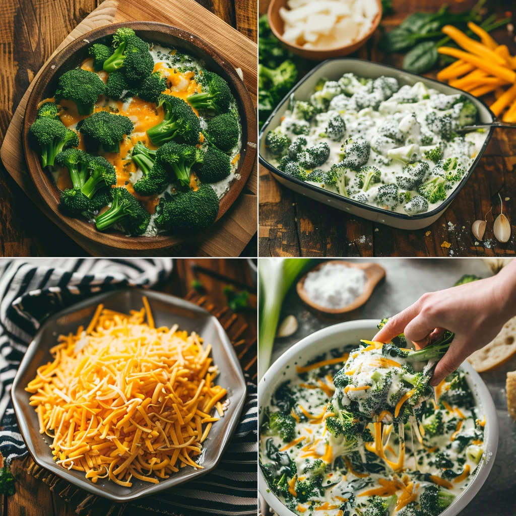 Creamy Spinach Broccoli Cheese Casserole