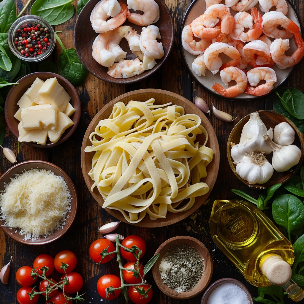 Creamy Tuscan Garlic Butter Shrimp Pasta 30min