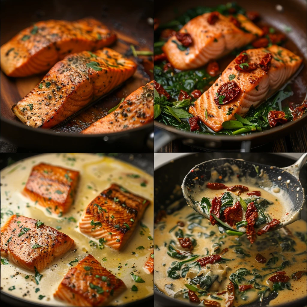 Creamy Tuscan Salmon Sundried Tomatoes