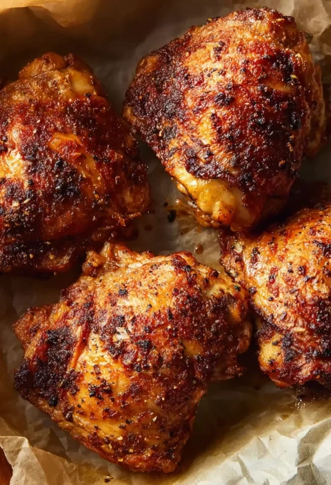 Crispy Air Fryer Chicken Thighs Recipe Image