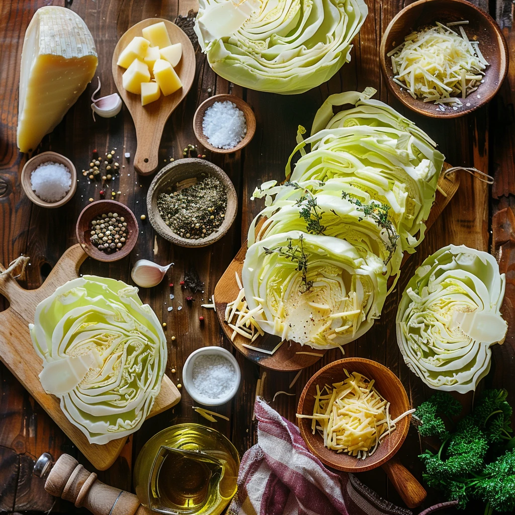 Crispy Cabbage Steaks Cheese