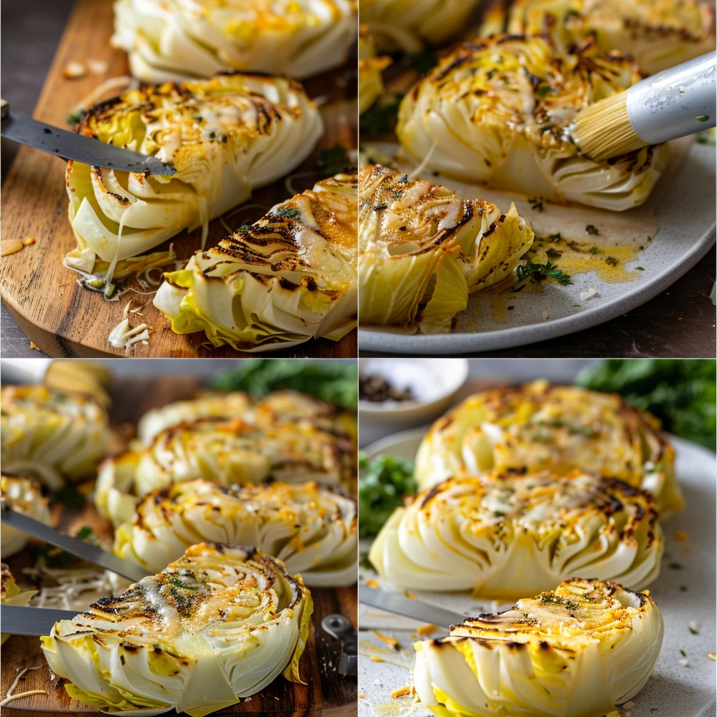 Crispy Cabbage Steaks Cheese
