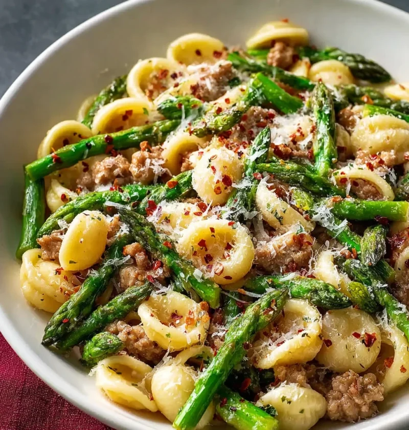 Sausage Asparagus Pasta Recipe Image