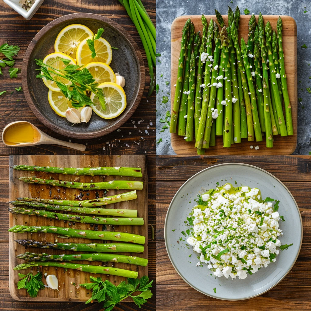 Grilled Asparagus Lemon Feta