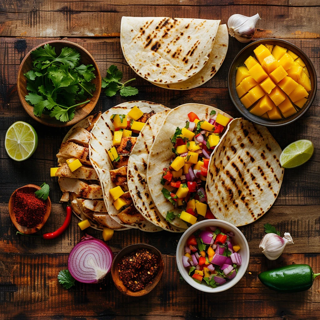 Grilled Chicken Tacos Mango Salsa