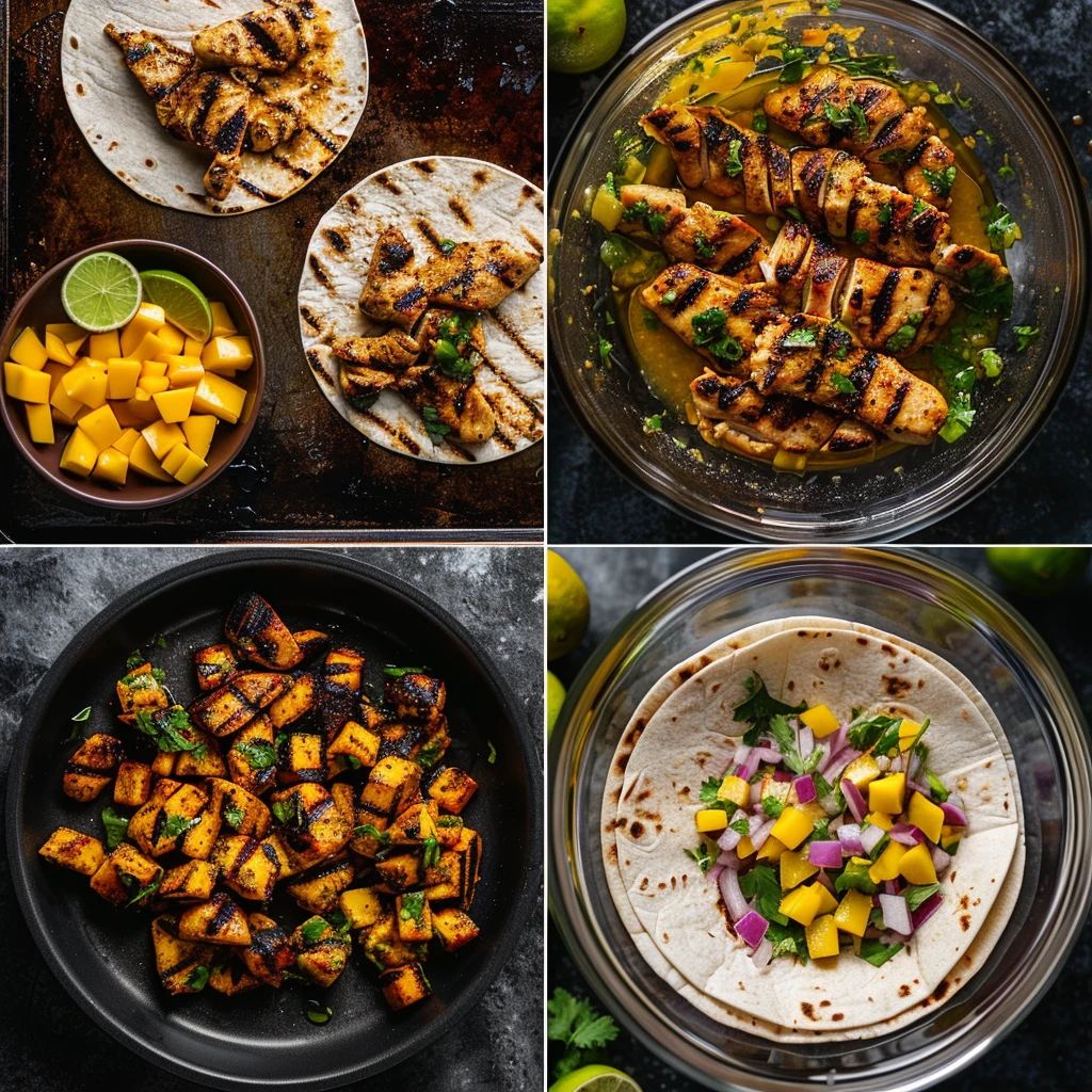 Grilled Chicken Tacos Mango Salsa