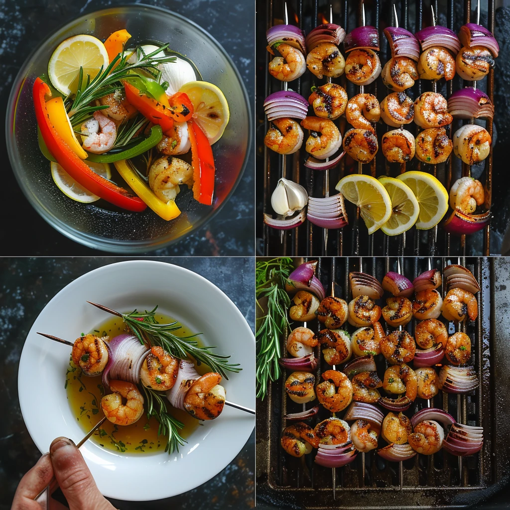 Juicy Mediterranean Grilled Shrimp Skewers