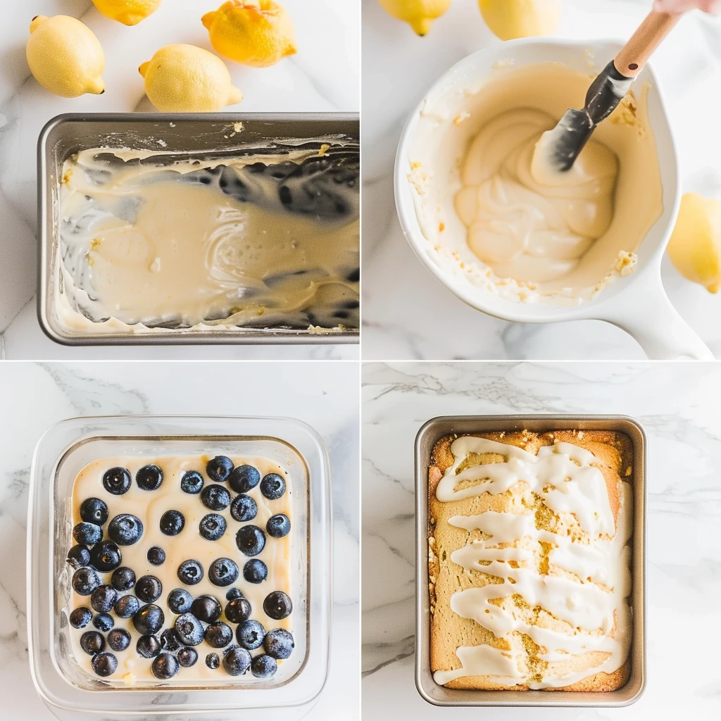 Lemon Blueberry Loaf Cake Glaze