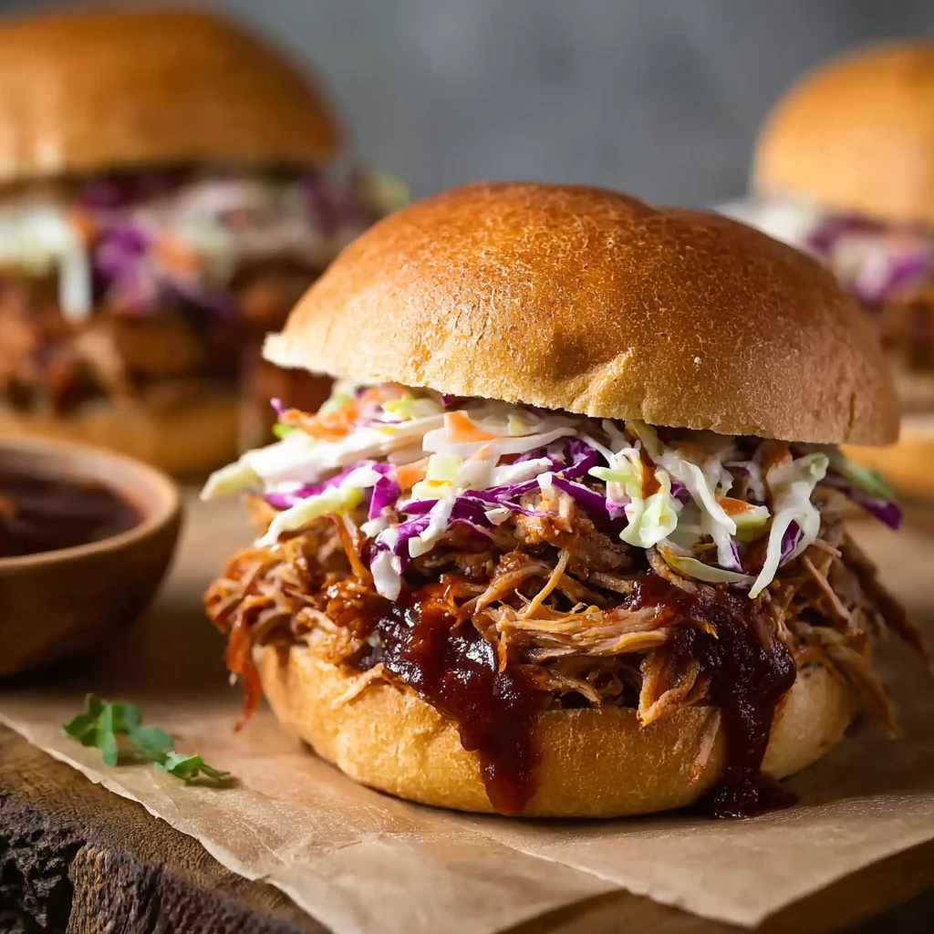 Slow Cooker BBQ Pulled Pork Sandwiches