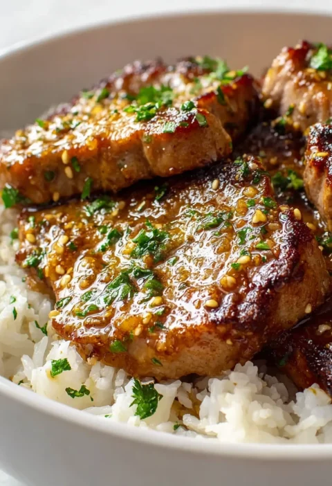 Slow Cooker Honey Garlic Butter Pork Chops Recipe