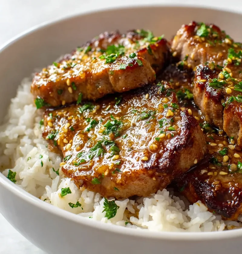 Slow Cooker Honey Garlic Butter Pork Chops Recipe