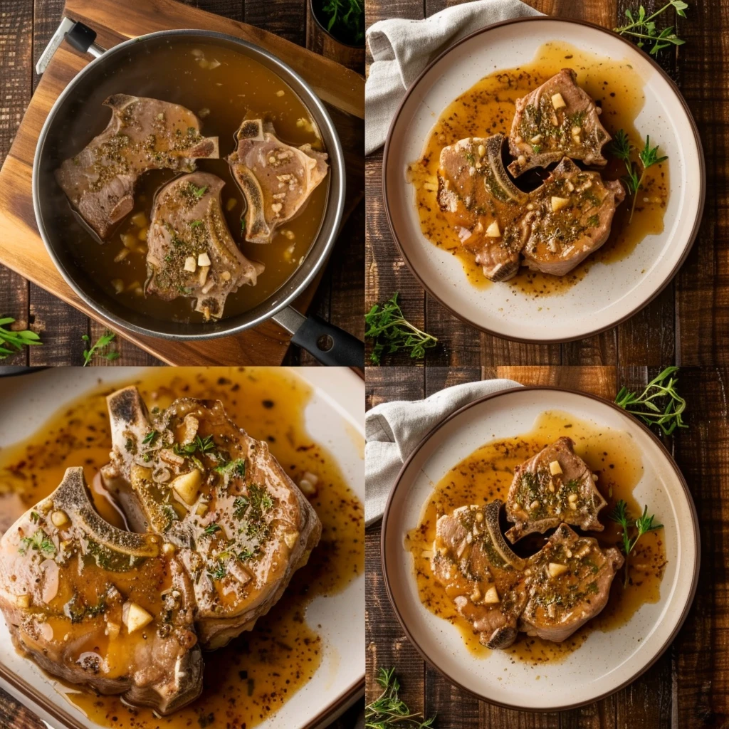 Slow Cooker Honey Garlic Butter Pork Chops