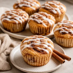 Cinnamon Roll Protein Muffins (Low Carb, 11g Protein Each)