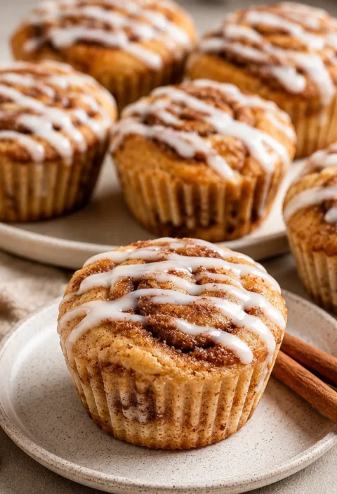 Cinnamon Roll Protein Muffins