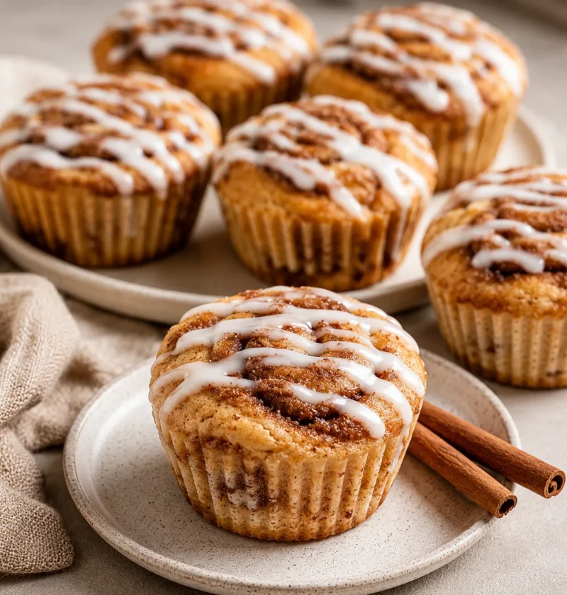 Cinnamon Roll Protein Muffins
