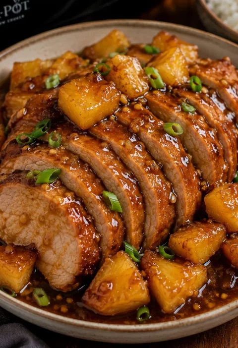 Slow Cooker Pineapple Pork Loin