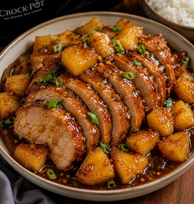 Slow Cooker Pineapple Pork Loin