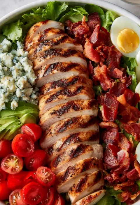 Chicken Cobb Salad with Blue Cheese - Chicken Cobb Salad with Blue Cheese