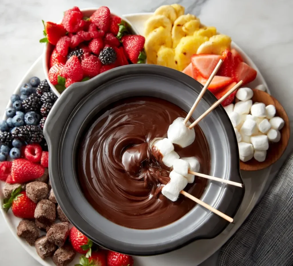 Classic Crockpot Chocolate Fondue - Classic Crockpot Chocolate Fondue