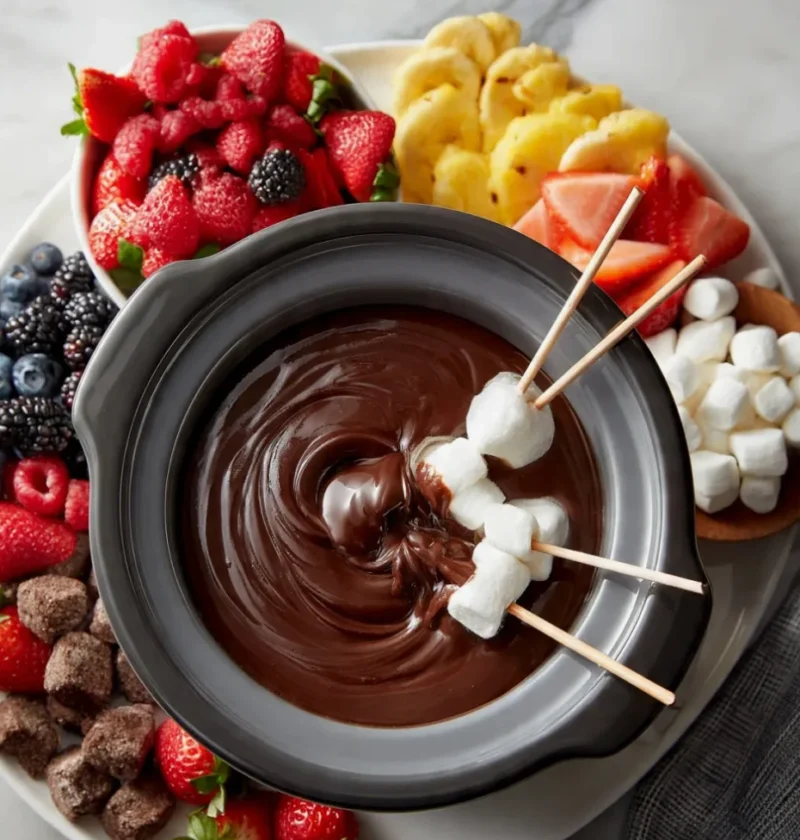 Classic Crockpot Chocolate Fondue