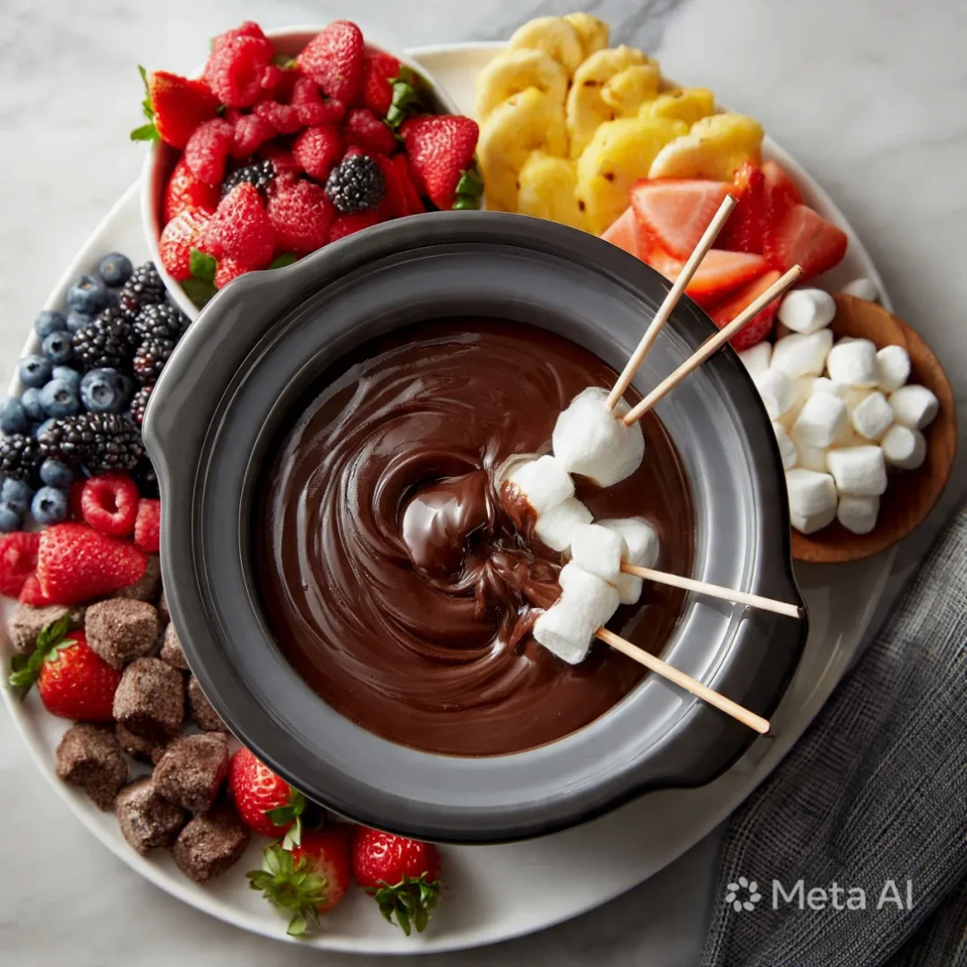 Classic Crockpot Chocolate Fondue