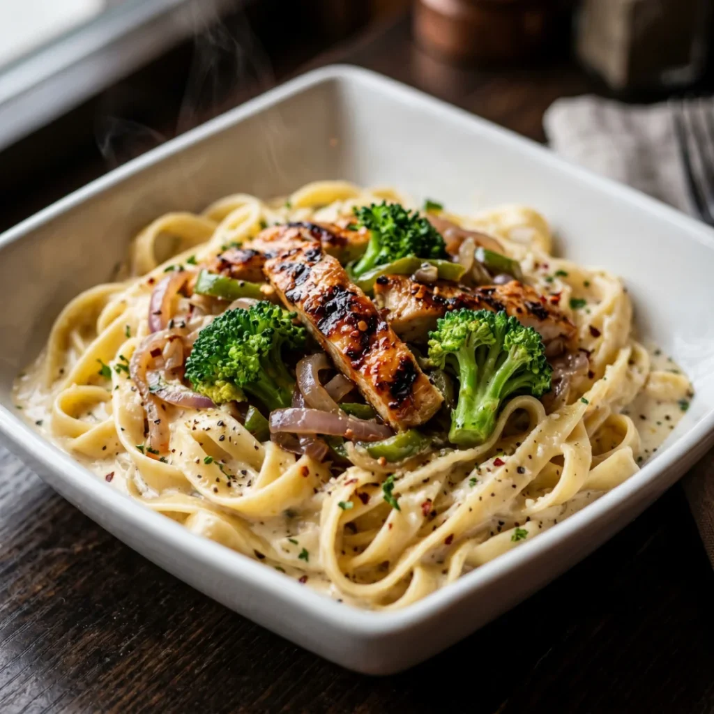 Creamy Chicken Broccoli Fettuccine & Tasty and Easy