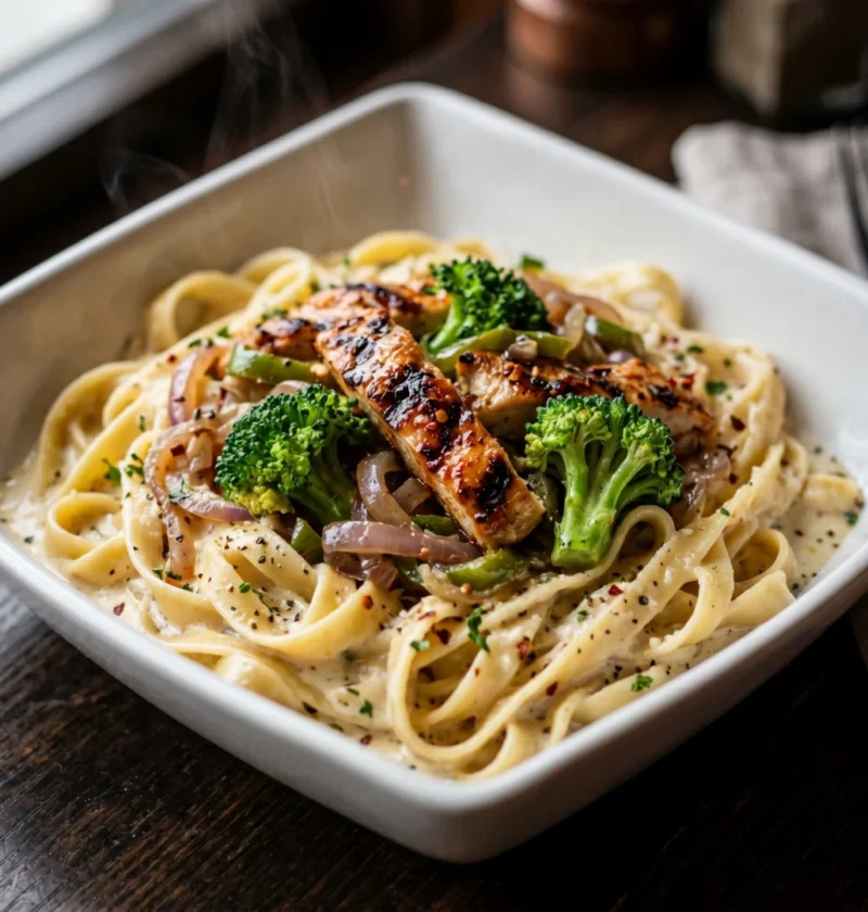 Creamy Chicken Broccoli Fettuccine