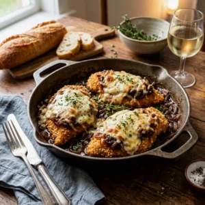 French Onion Breaded Chicken
