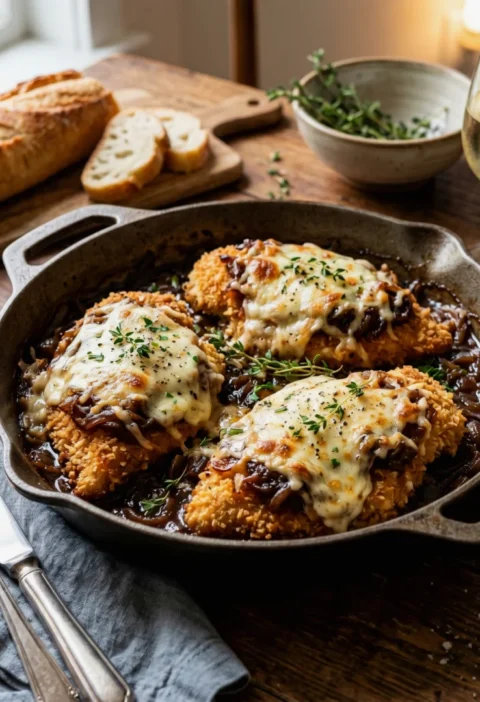 French Onion Breaded Chicken