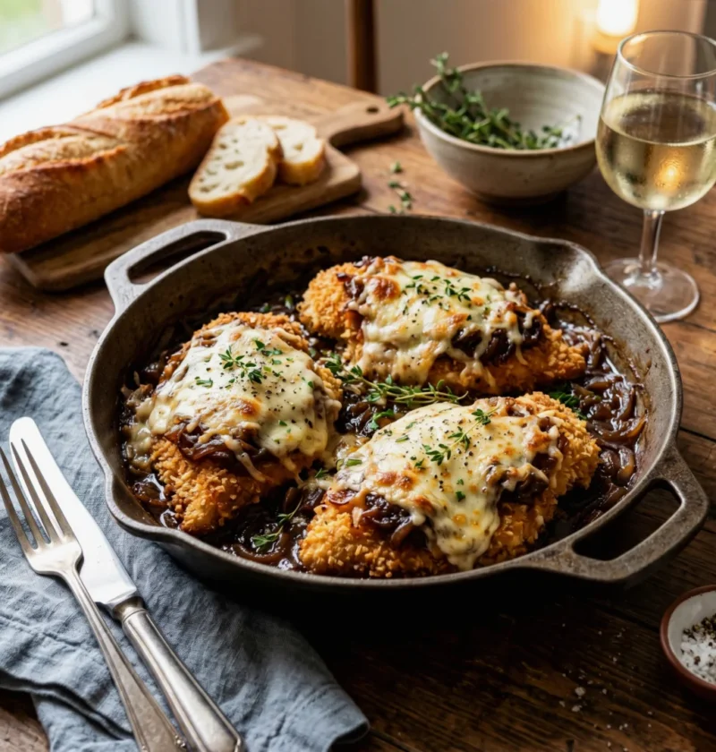 French Onion Breaded Chicken